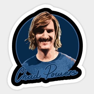 chad powers blue Sticker